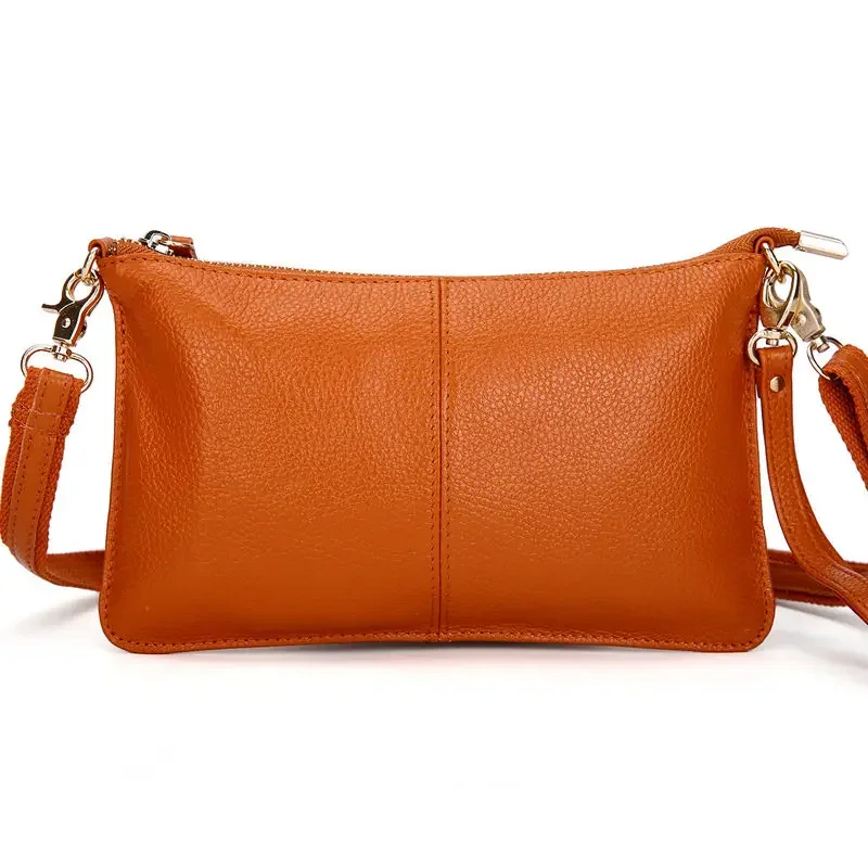 Women Genuine Leather Day Clutches Candy Color Shoulder Bag Women's Fashion Crossbody Bags Small ladies hand bags Clutch bolsos