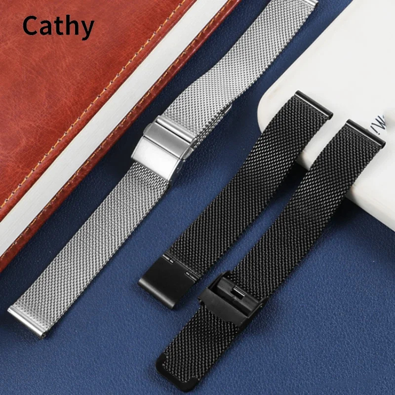 StainlESS Steel Watch Band for Waterproof Sweat-Proof Men Womens Rose Gold watchband 16 18mm Wrist Strap 241220