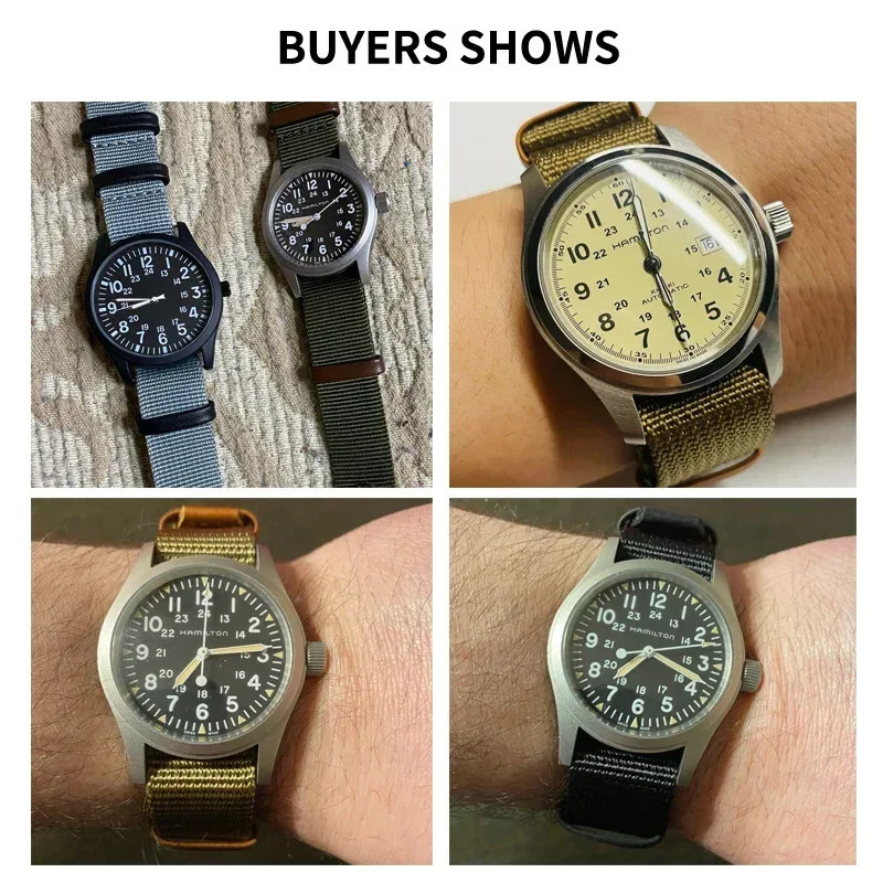 Fashion Nylon Cowhide Waterproof Comfortable Men Women Watchband Genuine Leather Watch Knitted Integrated Universal Strap 241220