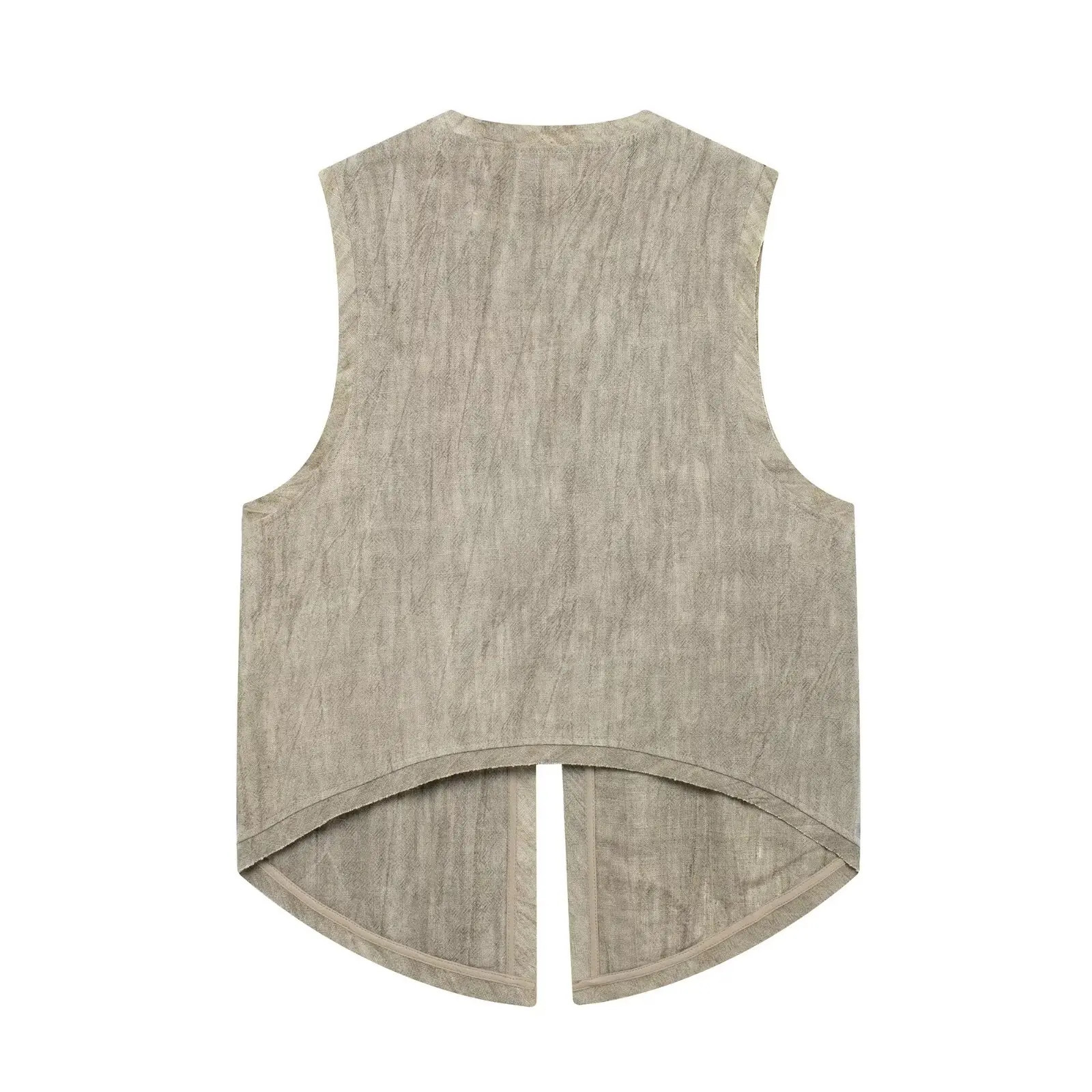 TRAF 2024 Sequin Open Vests for Women Glitter Sleeveless Vest Woman Summer Waistcoat Top Fashion Lady 241220