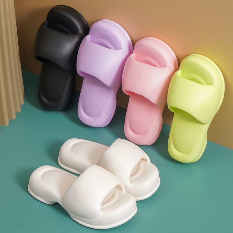 free shipping designer shoes Thick soled slippers high-heeled fashionable one-piece slippers women's cool slippers black pink green