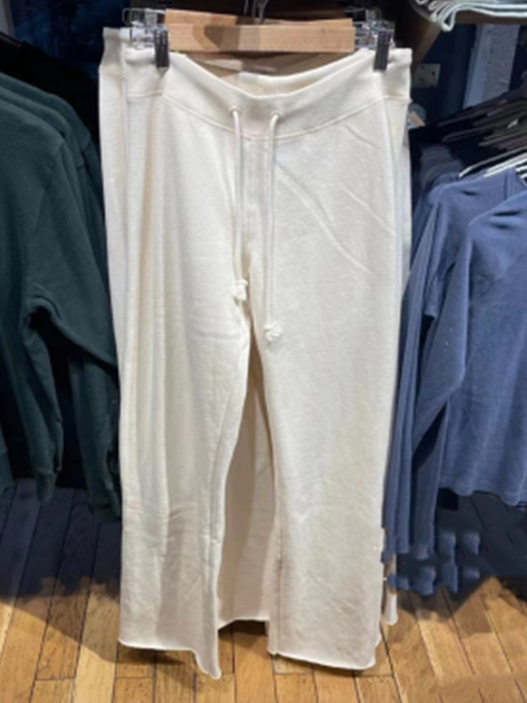 Casual Women Fashion Soft Cotton Drawstring Wide Leg Pants 2023 Summer Vintage Low Waist Solid Color Female Pants Mujer