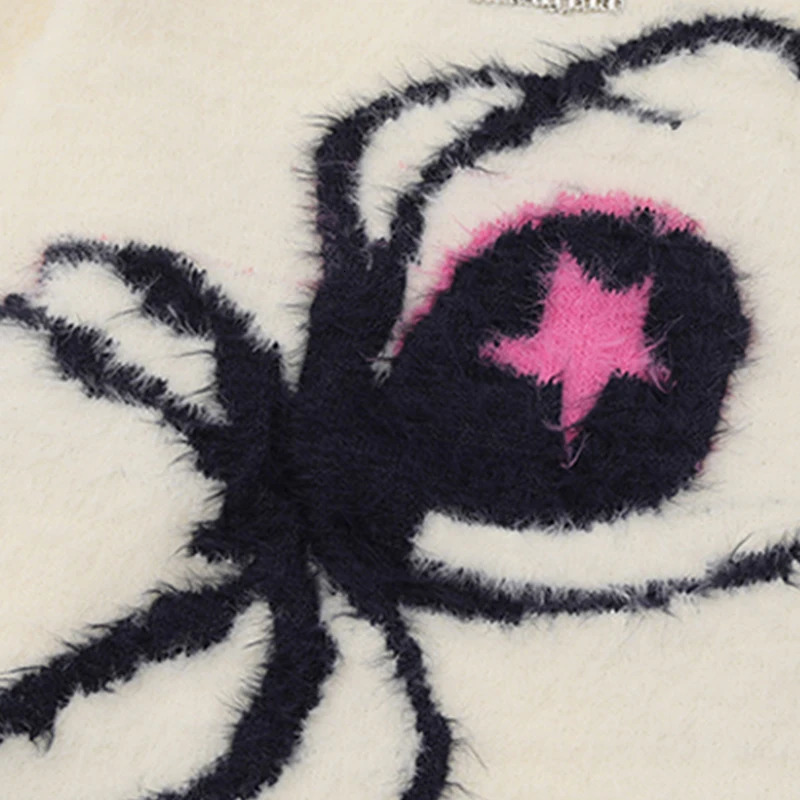 Mohair Spider Sweater Men Knitwear Womens Winter Butterfly Ugly Sweater Pullovers Male Jumpers Harajuku Y2k Vintage Knit 241220