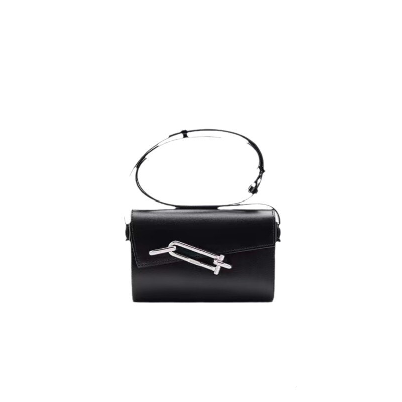 Bag TADFAB Women's Lock Box Interlock Small Square Niche Fashion Single Shoulder Crossbody Cowhide Armpit Bag