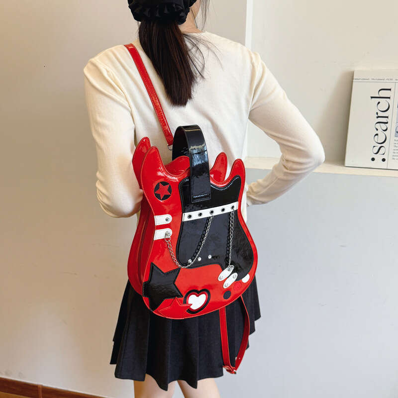 Personalized violin bag 2024 new Sen style soft girl fashion rivet trend single shoulder backpack PU