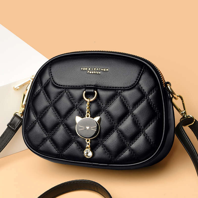 Women's 2023 New Trendy and Fashionable Square Lingge Versatile Crossbody Summer Fresh One Shoulder Small Bag