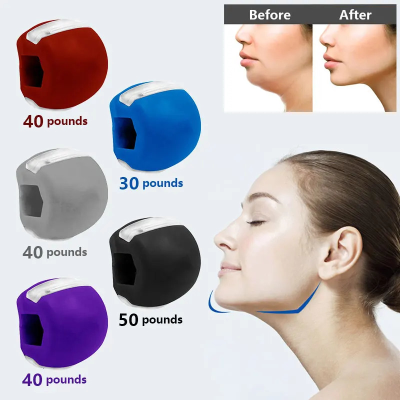 Foodgrade Silica Gel Jaw Exercise Line Ball Muscle Trainin Fitness Neck Face Toning Training lift 241213