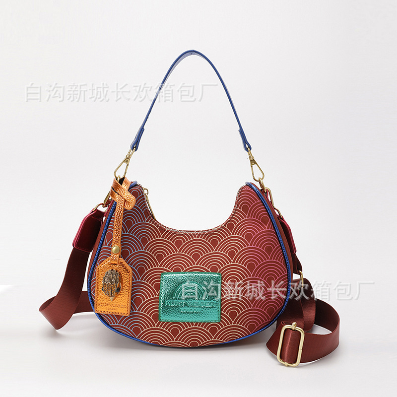 Bag 2025 Women's Bags, Niche, High-End, Personalized Gradient Color, Single Shoulder, Underarm Bag, Dumpling Bag