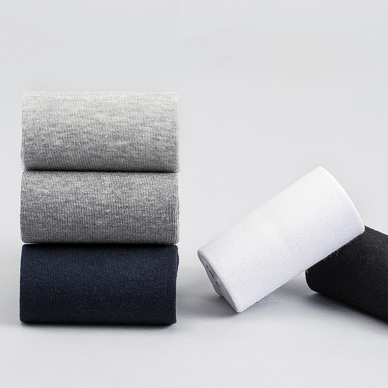 5/10 Pairs Men's Cotton Socks New Style Black Business Men Socks Soft Breathable Summer Winter for Male Socks Plus Size (6.5-14)