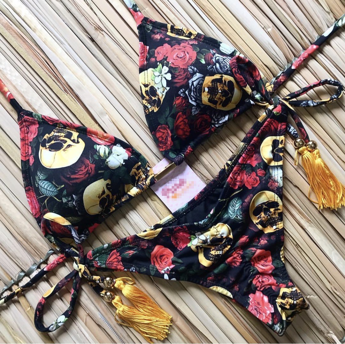 Sexy Bikini Backless Designer Swimsuit Beach Mini Bikini Fashion Print Multi-color Push Up Women's Swimsuit Bath Bikini