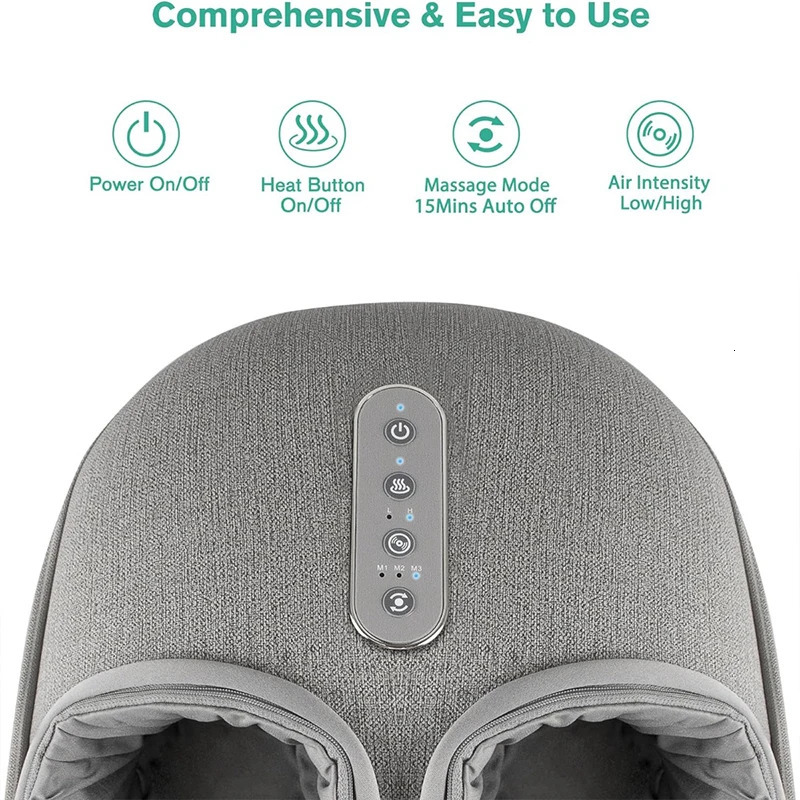 Medcursor Foot Massager Heat Treatment Adjustable Finger Pressure Deep Knee Roller Muscle Relaxation Pain Relief Home Office 241213