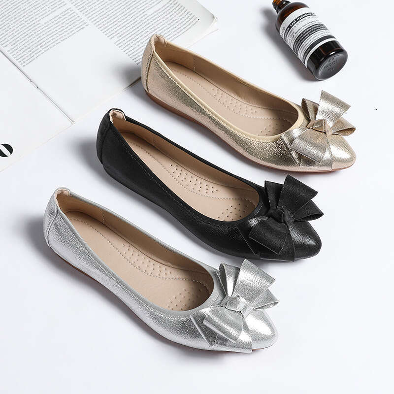 Soft Soled Bean For Women's Summer 2023 New Grandma Shallow Mouth Scoop Shoes, Low Heel Small Fragrant Style Matching Skirt Single Shoes
