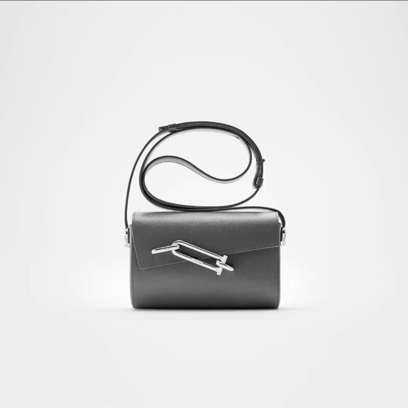 Bag TADFAB Women's Lock Box Interlock Small Square Niche Fashion Single Shoulder Crossbody Cowhide Armpit Bag