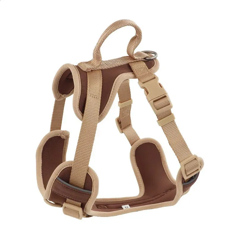 Adjustable Dog Harness and Leash Set with Splicing Colors Comfortable No-Pull Pet Chest Strap Reflective Material