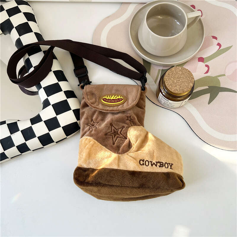 Fury for Women 2024 New Plush Shoes Small Single Shoulder Crossbody Fashionable and Cute Shoe Bag
