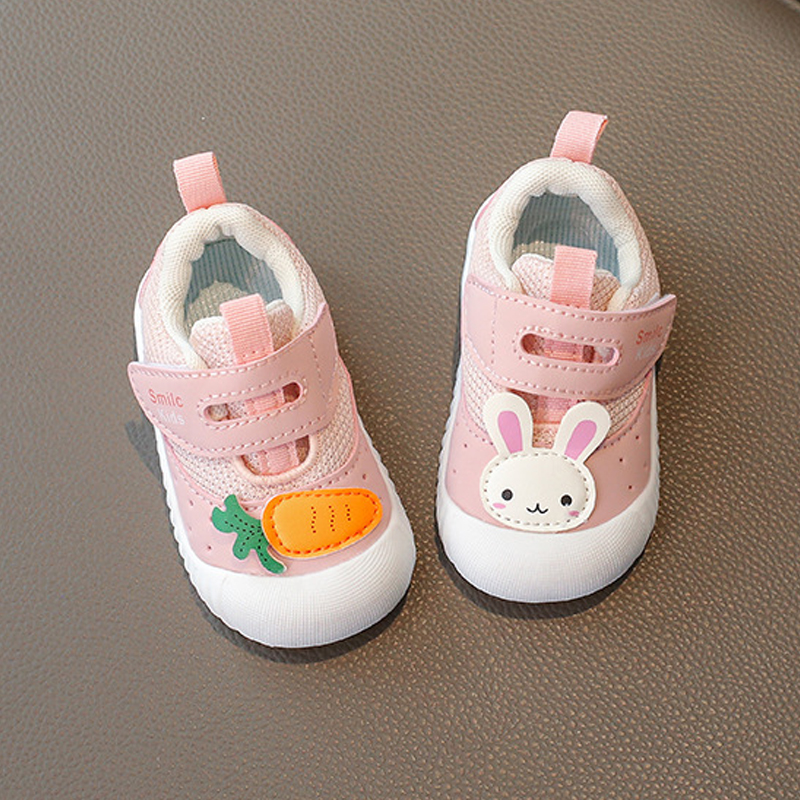 Kids Walking Shoes With Rabbit Carrot Non Slip Soft Sole Spring Autumn Toddler Happysteps Outdoor Infant Casual Sneakers Shoes Sizes US1C-US10C