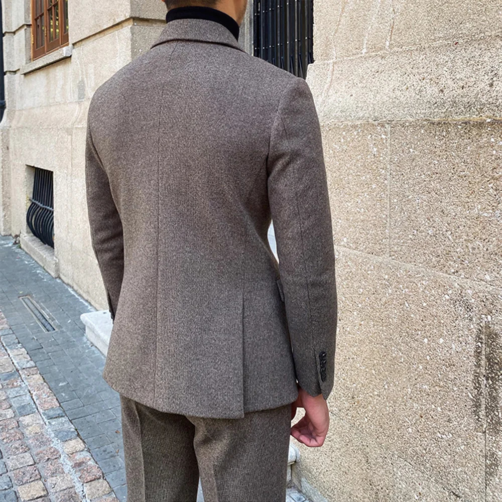 Mens 2 Pieces Suit Business Formal Casual Double Breasted Slim Fit Suits Party Wedding Dress Costume Male 241220