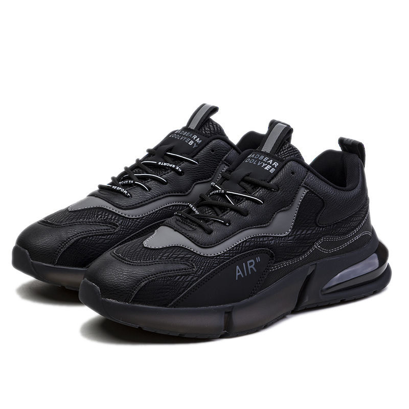 Men's shoes 2025 autumn and winter new soft sole flicking sports casual shoes leather leather fashion trend running shoes
