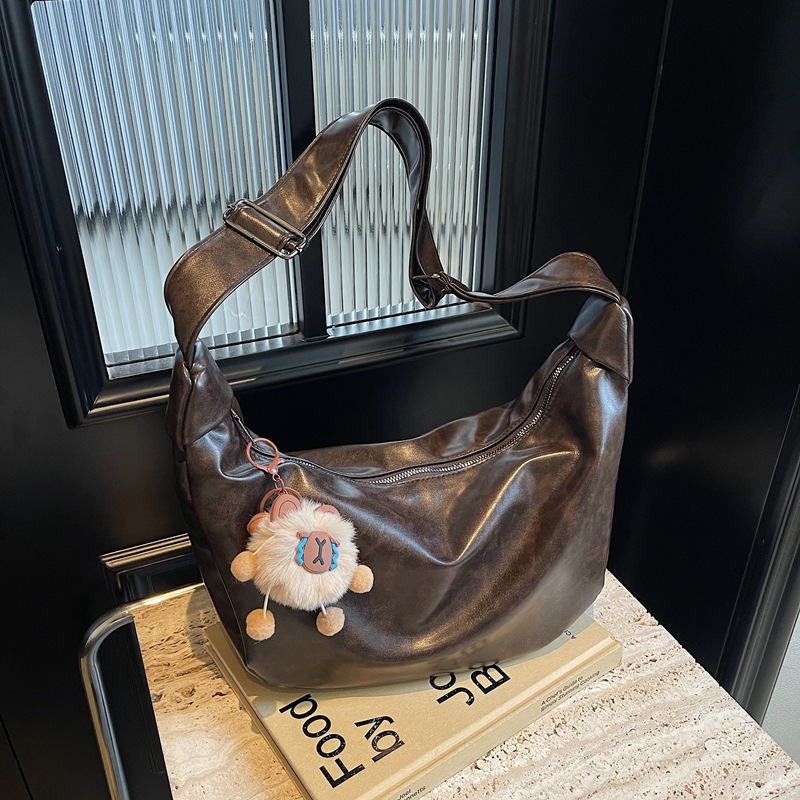 Bag Autumn Winter Texture Large Capacity Solid Color Dumpling For Women 2024 New Fashionable And Casual Versatile Single Shoulder Crossbody Bag