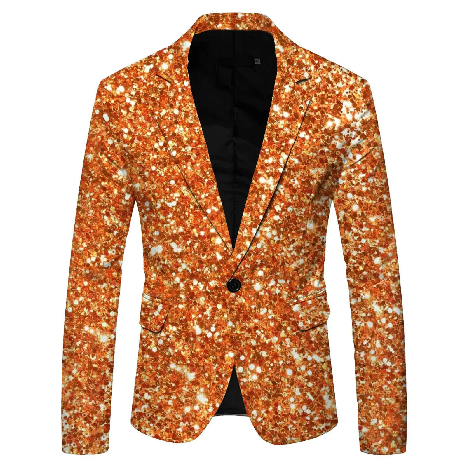 Shiny Gold Sequin Glitter Embellished Blazer Jacket Men Nightclub Prom Suit Costume Homme Stage Clothes For Singers 241218