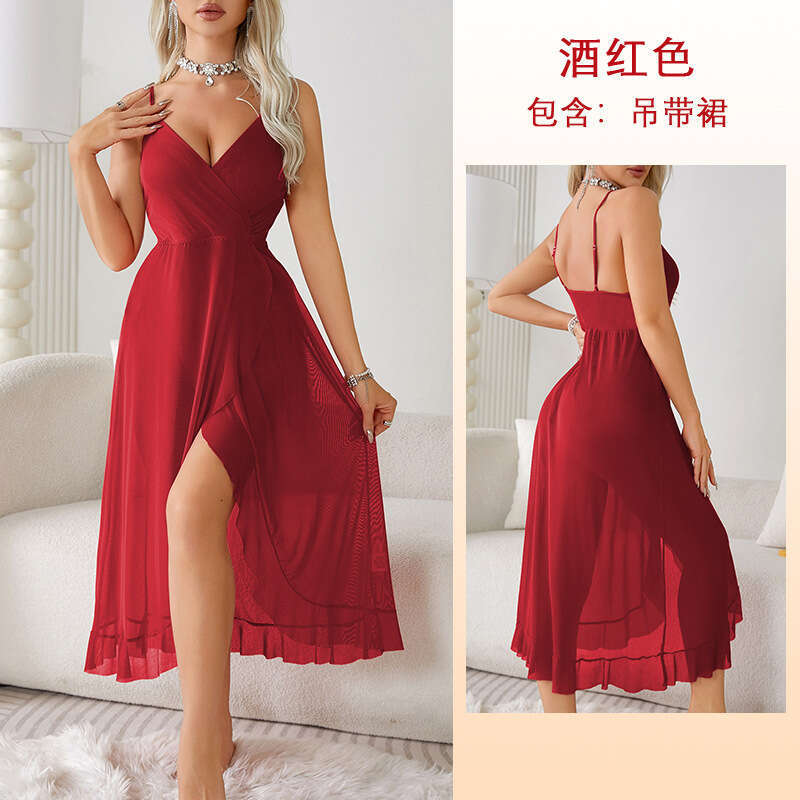 gerie European American nightclubs sexy V-neck backless sleeveless suspender dress manufacturer wholesale 683 2024 new style chic and elegant clothing