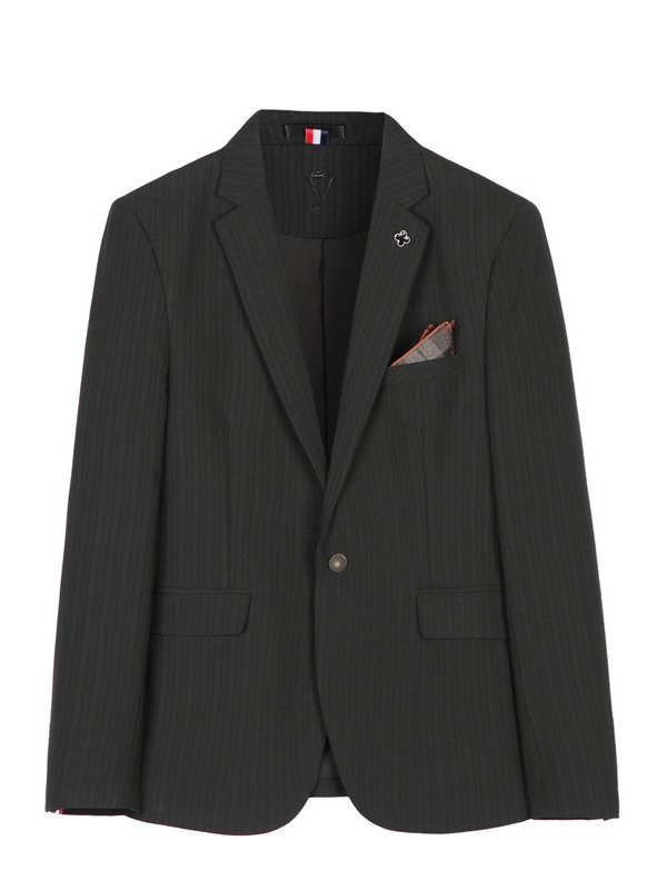 T1222High quality men's suit three piece striped handsome groom dress suit