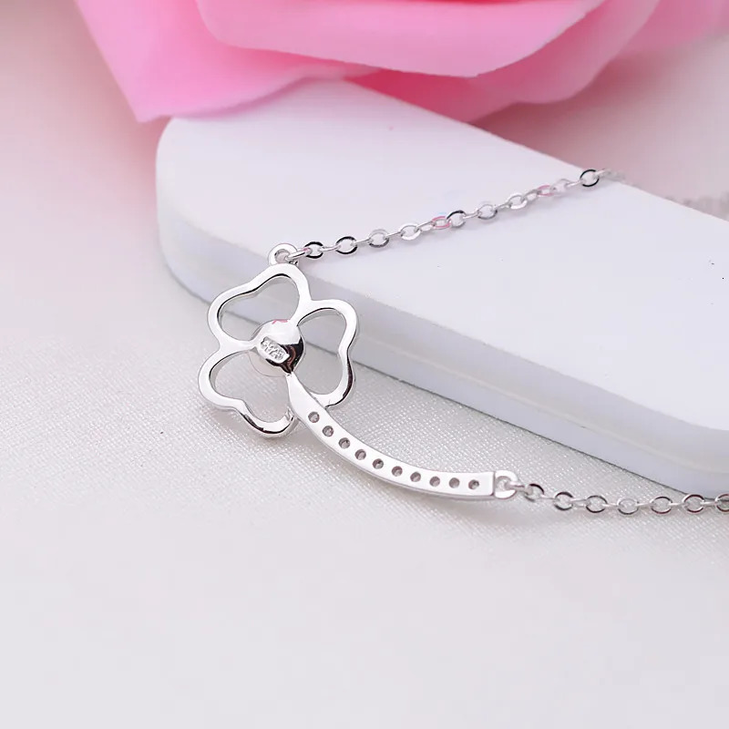 QIAOBEIGE DIY accessories exquisite S925 sterling silver pearl pendant pearl necklace pendant Korean 45cm 18inches 241220