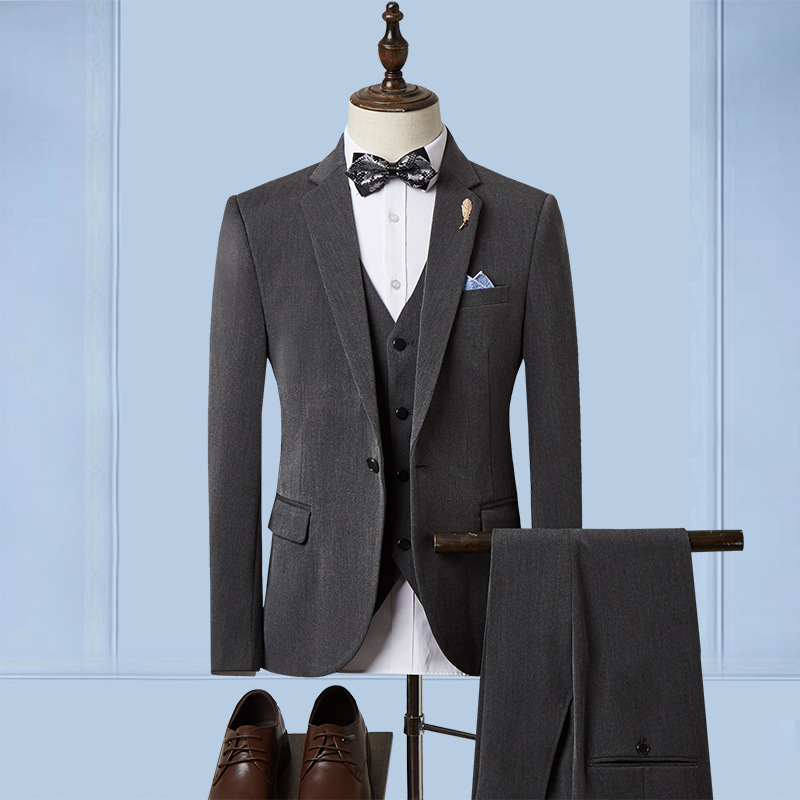 F1222Men's three-piece suit business formal casual blazer