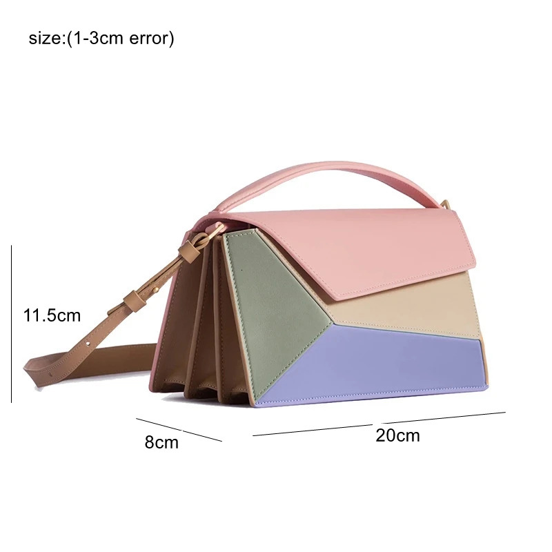 New Geometric Design Women Rhombic Bags Small High Texture Handbag