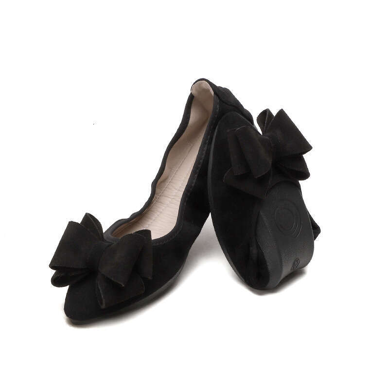 Spring And Autumn New Large Soft Fabric Surface Shallow Mouth Pointed Bottom Flat Heel Work Single For Anti Slip Pregnant Women's Shoes