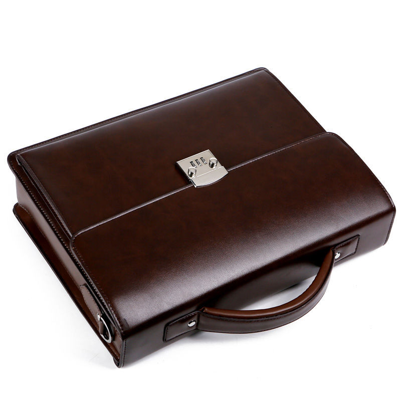 Genuine Leather Men's Crossbody High Quality Business Briefcase Bag Shoulder Messenger Bags Office Handbag Laptop Briefcases