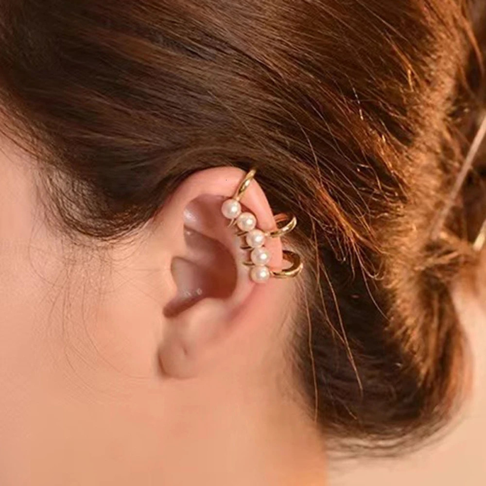 MeiBaPJ 925 Silver Empty Holder 4-5mm Natural Small Round Pearls Fashion Clip Earrings Fine Wedding Jewelry for Women 241220