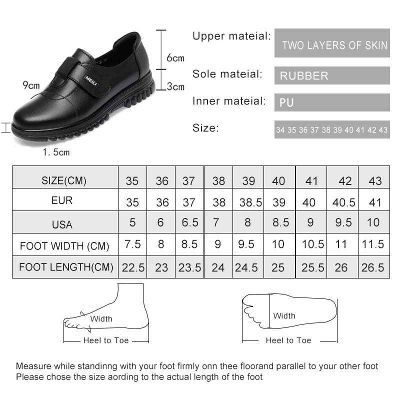 AIYUQI Women Shoes Genuine Leather Spring Comfortable Large Size Non Slip Mom Shoes Ladies Casual Shoes Women