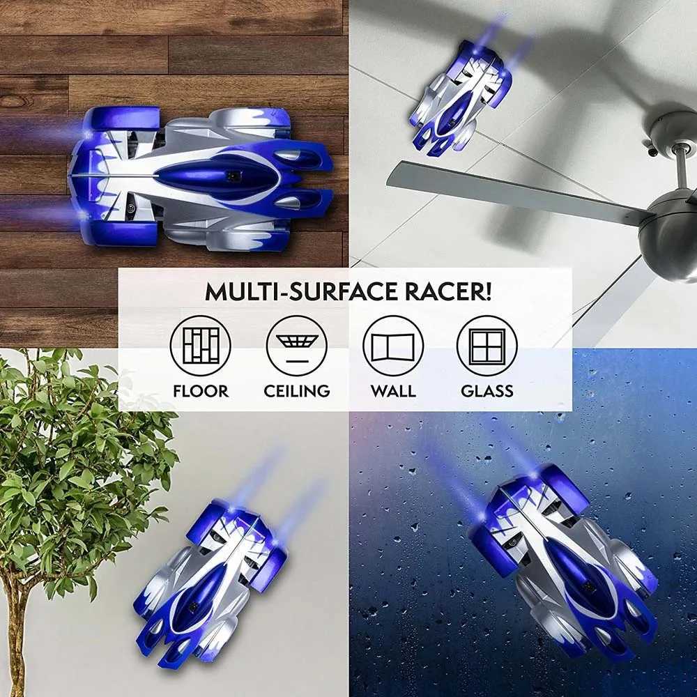 Free shipping Electric RC Wall Climbing Remote Control 360 Rotating Anti i Stunt Car Climber Auto Vehicle Toys for Kids Gifts