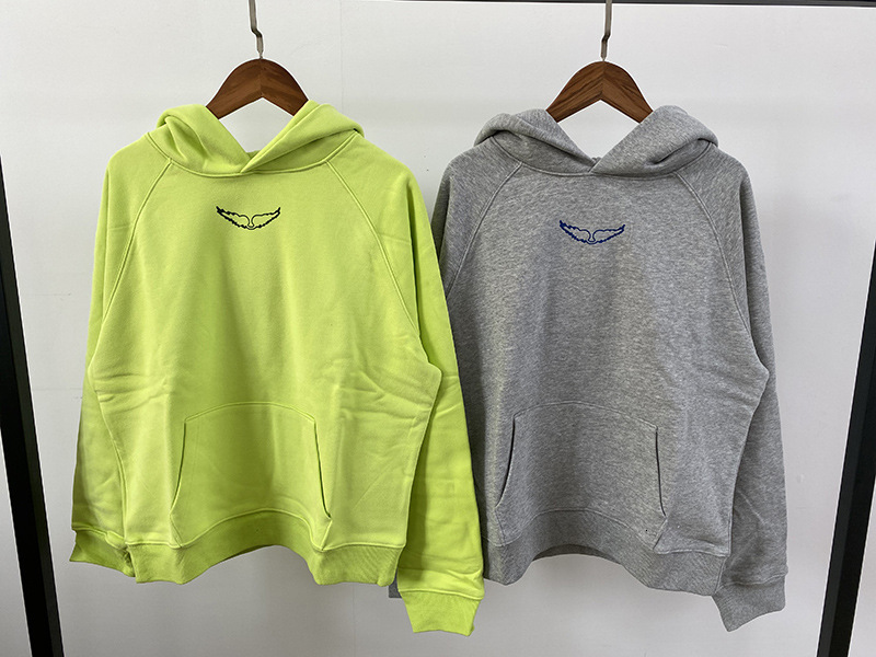 Hoodie For Women Long Sleeve Front Small Wing Back Letter Coconut Tree Printed Pocket Pullover Fleece Sweatshirt