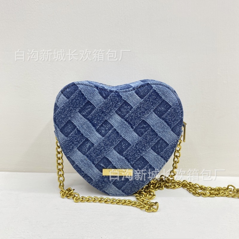 Bag Cowboy Woven Eagle Head Women's High-End Sense, One Shoulder Crossbody Chain Bag, Peach Heart Bag