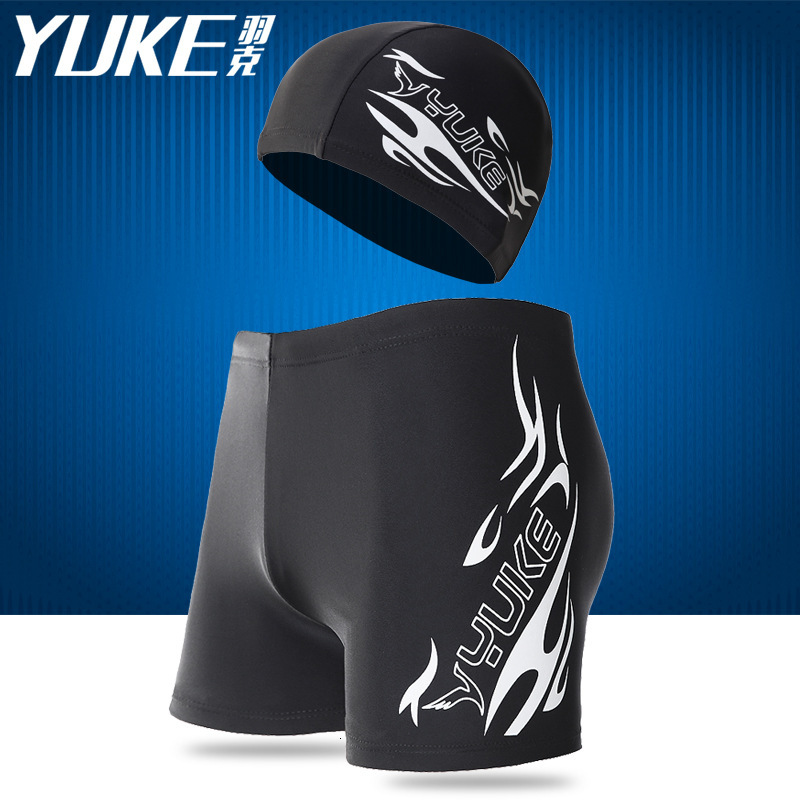 40-100kg Printed Comfortable Adult Dry Quick Swimsuit Swimming Goggles Hat Set Men's Swimsuit Men's Swimming Shorts