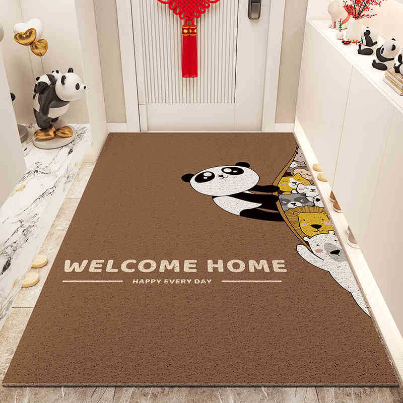 Floor Mats for Entrance Doors Cartoon Porch Wire Ring Floor Mats, Household Door Entrance Mud-scraping Soil-resistant Floor Mats