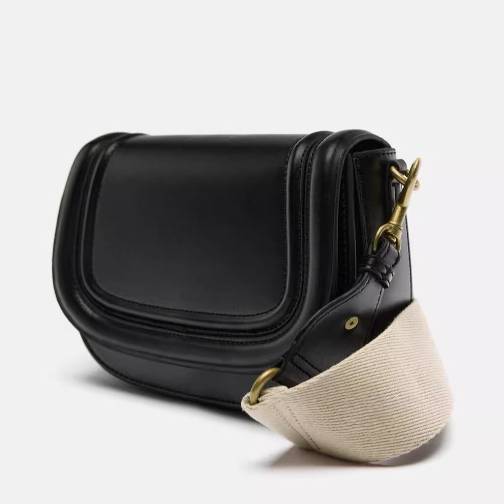Bag Spanish Women's 2024 New Saddle Magnetic Buckle Flip Cover Decorative Crossbody Bag
