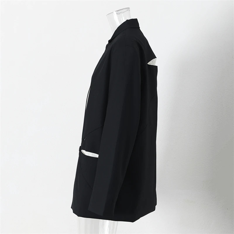 YAMAMOTOStyle Suit Jacket Personality Color Matching Stereo Lapel Retro Trend Suits Men And Women The Same 241218