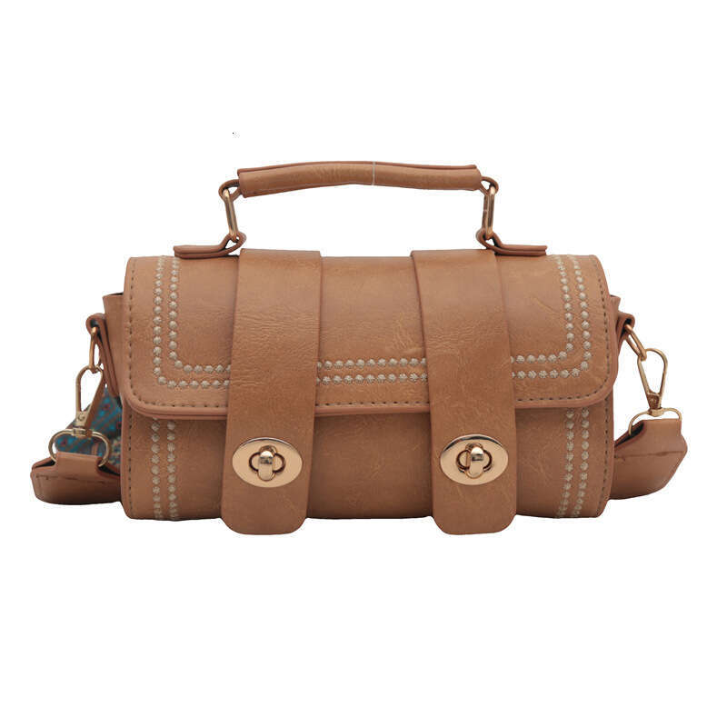 Niche handbag for women 2024 new versatile crossbody bag, trendy and trendy, hand-held Boston cylindrical bag