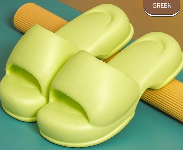 free shipping designer shoes Thick soled slippers high-heeled fashionable one-piece slippers women's cool slippers black pink green