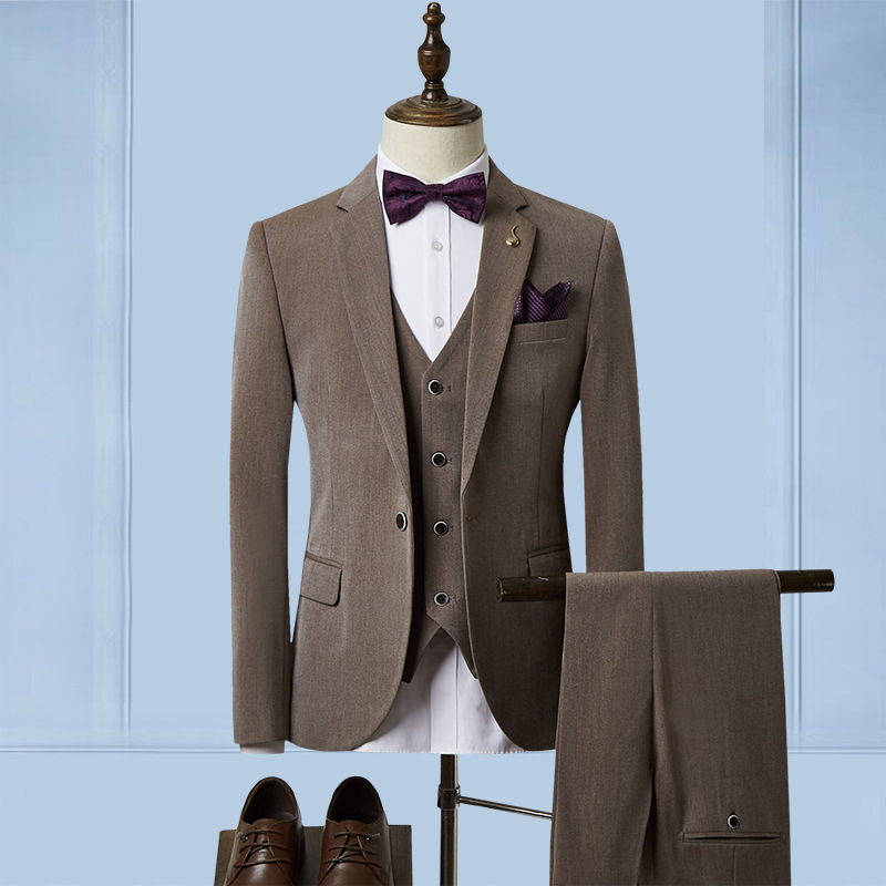 F1222Men's three-piece suit business formal casual blazer