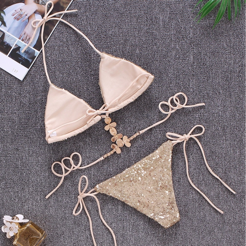 Shiny And Sexy Bikini Designer Swimsuit Women's Swimsuit Women's Push Up Bikini Beach Swimsuit