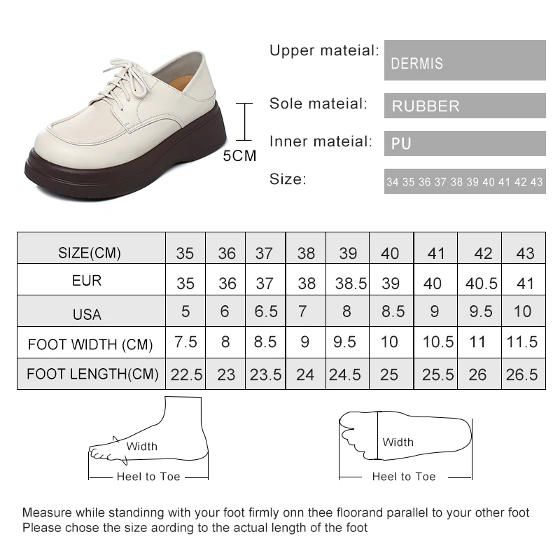AIYUQI Loafers Female Genuine Leather Spring Platform Ladies Shoes Large Size Lace-up Strap Women's Shoes