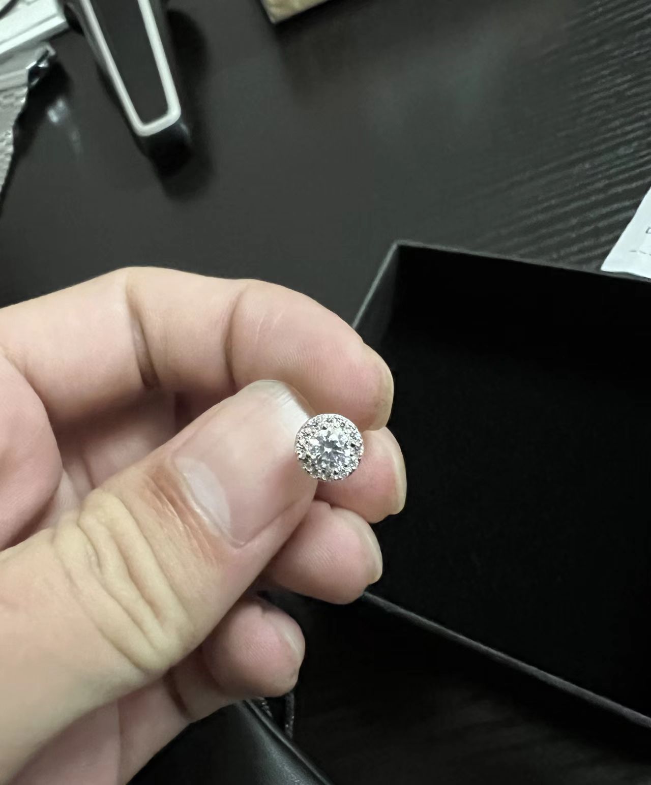 Moissanite Hip Hop Jewelry VVS Dia Round earrings 8mm 9.2mm 11mm width sterg sier hip hop fashion stud earri