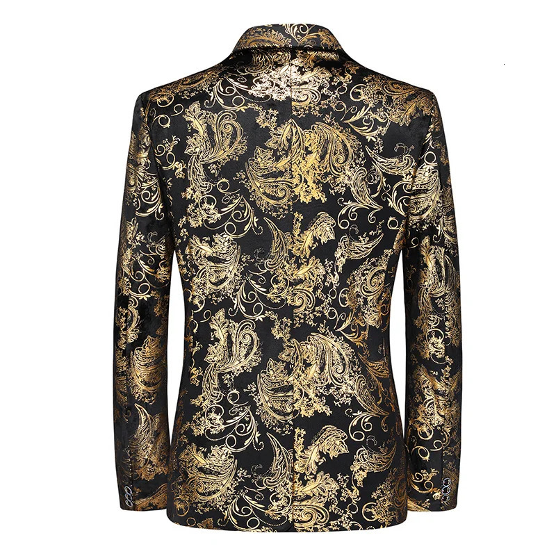 Gold Silver Shiny Blazers Men Night Club DJ Stage performances Suit Jacket Fashion Slim Party Coats 6XLM 241218