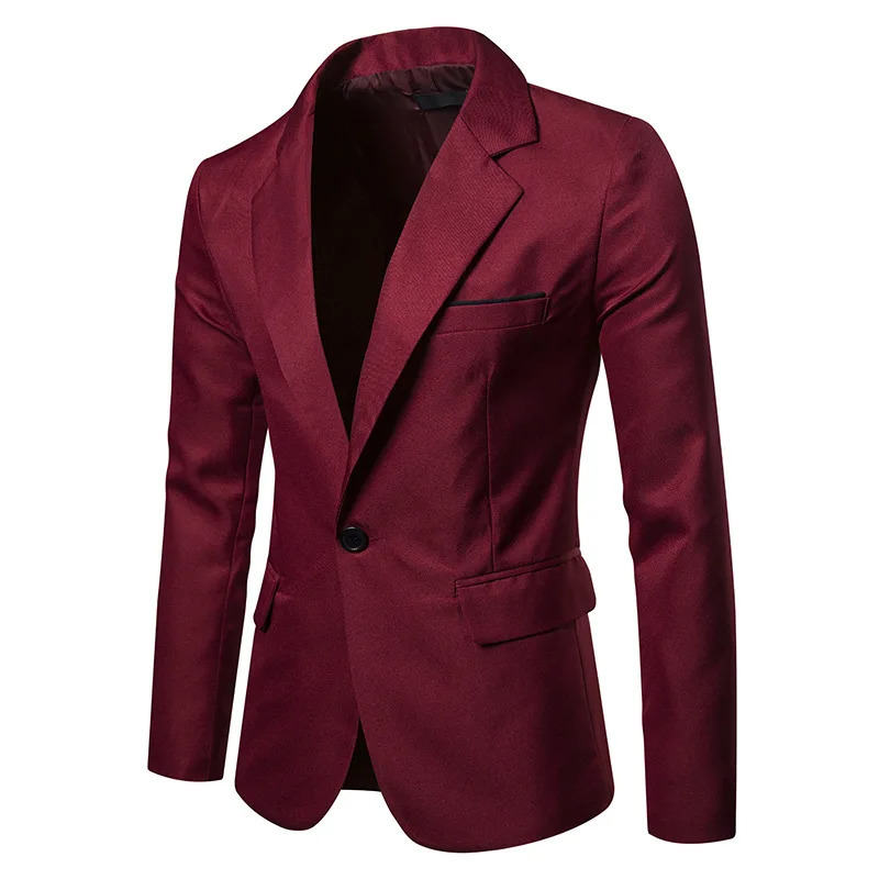 Royal Blue Blazer Men Casual Suit Solid Colour Mens Blazers Jacket Coat XXXL Size Single Button B10 241218