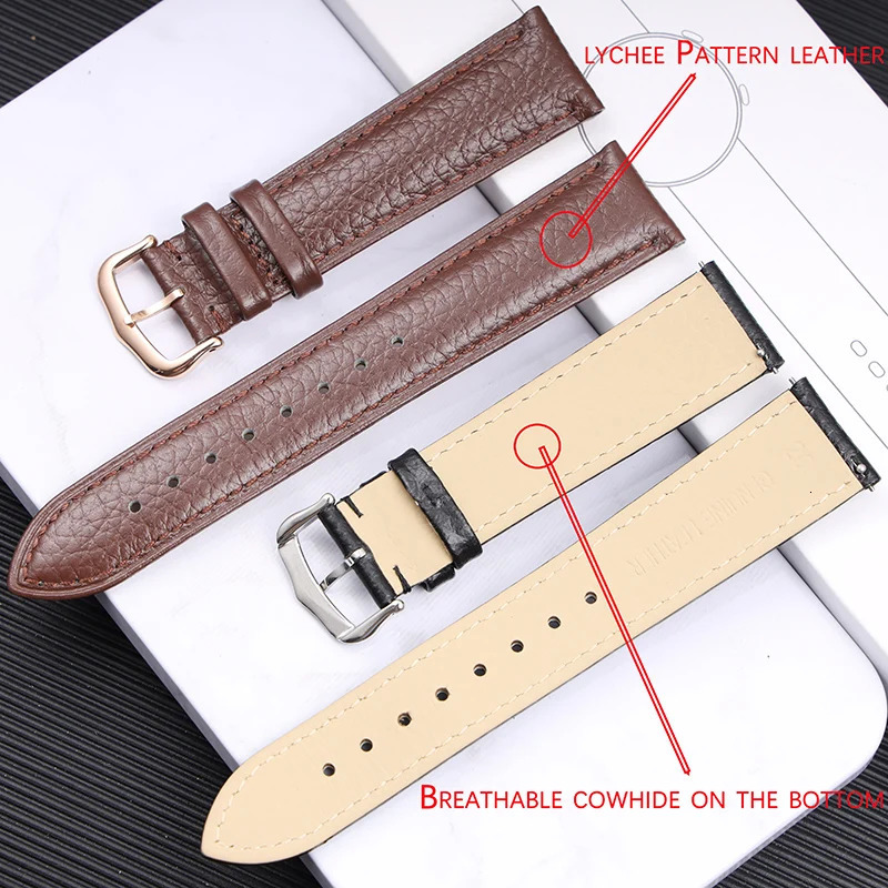 Quick release Genuine Leather Watch Strap for Men Womens Watchband 20 22mm 241220