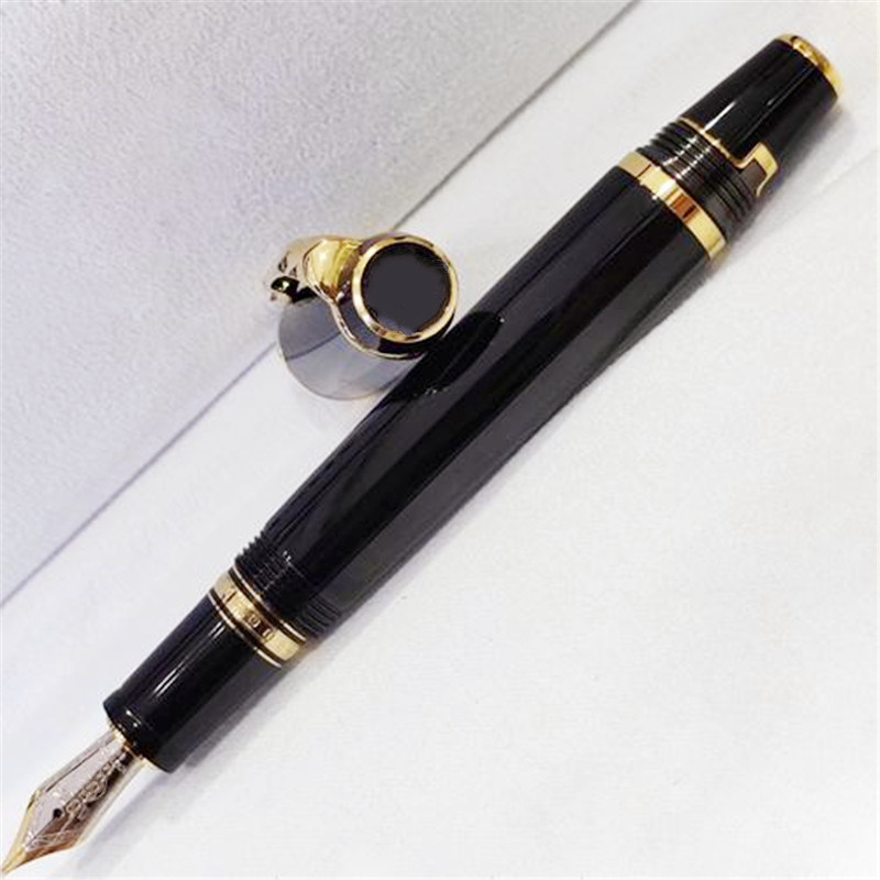 Black Blue Brown M Fountain Pens Luxury Writing Gift Stationery Bohemia Series Retractable 4810 Nib Ink Pen Office Supplies With Random Color Shine Diamond Clip
